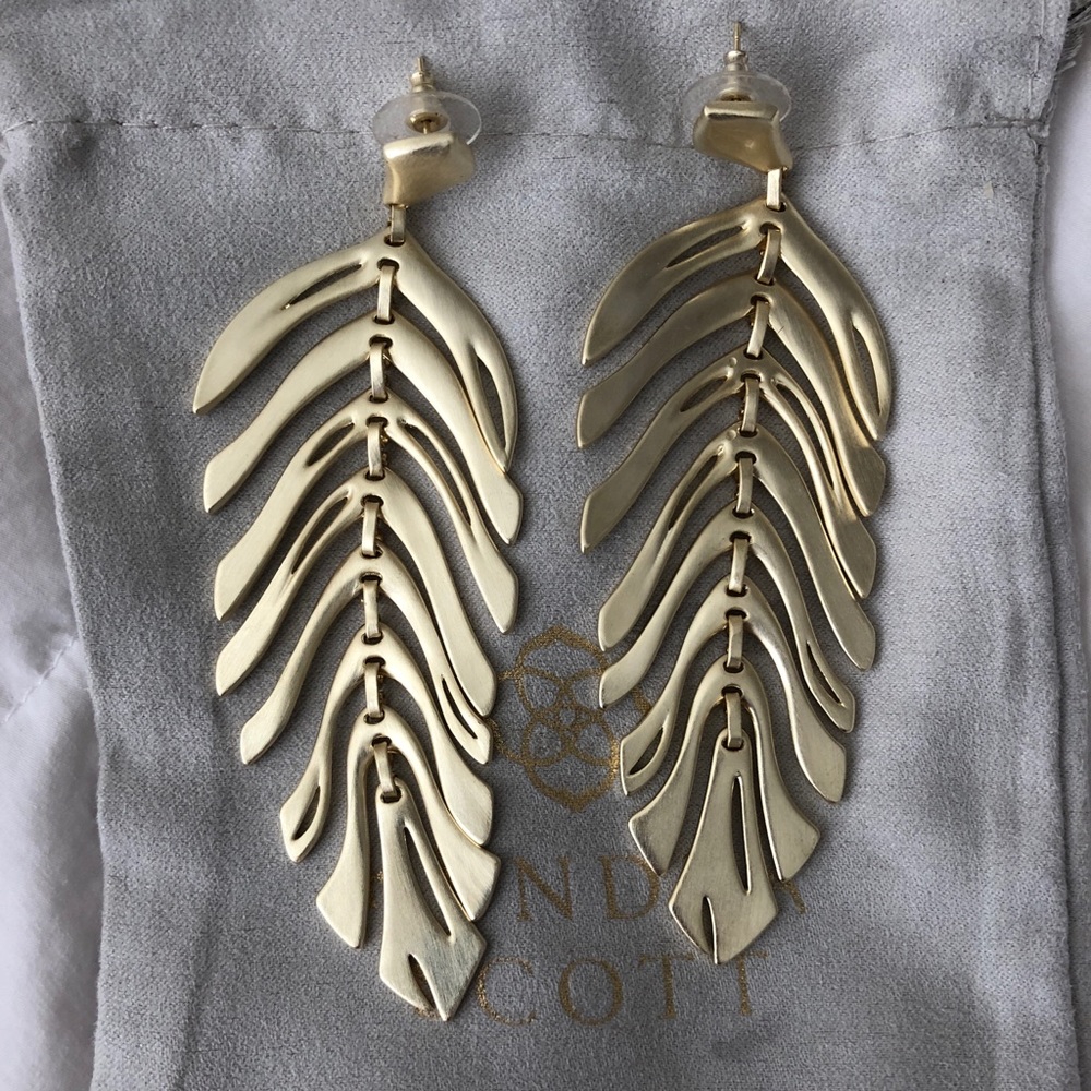 Kendra Scott Lotus earrings in gold